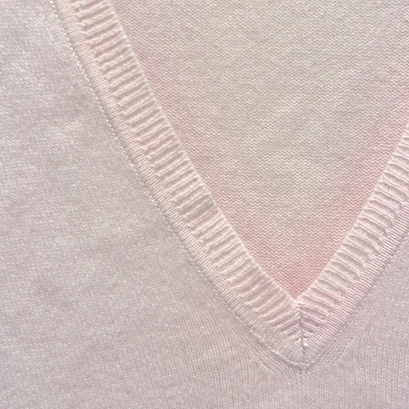 GANT 100% Cashmere V Neck Medium Sweater Pink luxury brand coastal preppy - Picture 6 of 11